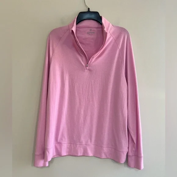 G/FORE 1/4 Zip Luxe Staple Midlayer Golf Pullover in Lilac Light Purple Pink, M - Picture 1 of 9